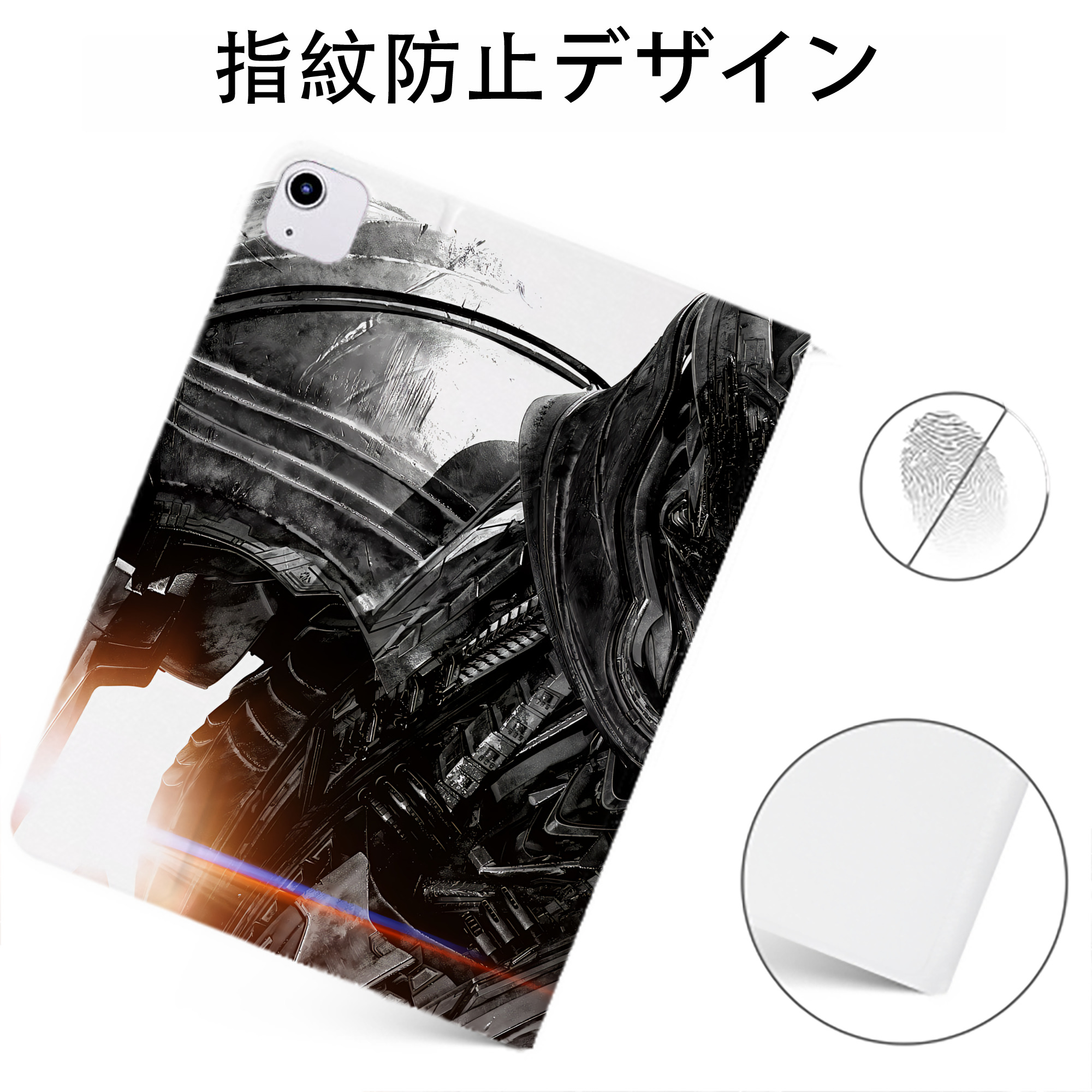 （画像用） Transformers トランスフォーマー IPadケース ペンホルダー付き ブックスタイルデザイン